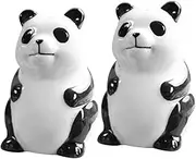 HOMOBABE Cute Panda Shaped Spice Dispenser and Toothpick Holder Adorable Kitchen Storage for Salt Sugar and Condiments Fun Panda Design Enhances Meal Prep and Dining Experience Seasoning