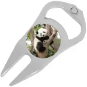 Panda Bear Tree Golf Ball Marker Divot Repair Tool Bottle Opener