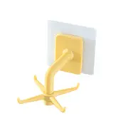 5Pcs Punch-free Seamless Adhesive Hook Rotatable Strong Bearing Stick Hook Kitchen Bathroom Wall Rack Towel Sundries Storage Rack