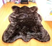 Luxury Shaggy Faux Fur Rug Bearskin Grizzly Bear Black Bear Polar Bear Accent