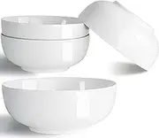 40 Ounces Soup Bowls, Salad Bowls, Cereal Bowls, Pasta Bowls, Pho Bowls, Durable Porcelain Off White Bowls Set of 4, 7 Inch