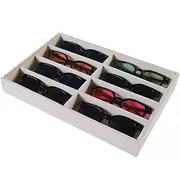 JETEHO Sunglasses Organizer and Glasses Holder - Velvet Jewelry Tray Display for Eyeglasses and Watches