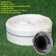 2" Fire Hose Reel 30M Canvas Fire Hose C Storz Quick Connecting Watering Hose