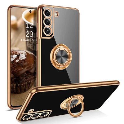 For Samsung Galaxy S21 FE 5G 2022 Shockproof Slim Hybrid Case Cover + Ring Stand