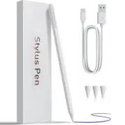 iPad Apple Pencil 9th&10th Generation, Stylus Pen for, Palm Rejection, white