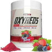 EHP Labs OxyReds Superfood Beets Powder - Nitric Oxide Supplement, Organic Beet Root Powder, Immune Support Supplement & Prebiotics for Digestive Health, Beet Powder - Forest Berries, 30 Servings