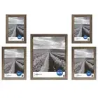 Mainstays 5 PC Gallery Linear Rustic Picture Frame Set Includes 2-4x6