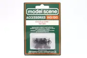 Model scene by Peco - Peco 5055 OO Gauge 1:76 Scale - 4 x Bicycles & Stand