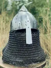 Medieval Viking Chainmail Helmet | Knight Armor Helmet 16 Gauge Steel