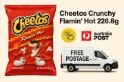 CHEETOS FLAMIN' HOT CRUNCHY CHEESE USA FLAVORED CHIPS 226.8G
