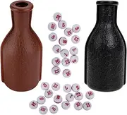 ERINGOGO 2 Sets Billiard Bottle Props Portable Plastic Pool Dice Set with Bottles for Fun Party Games and Tournament Play and Wear Resistant Billiard Accessories