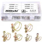 42Pcs 6Sizes Adjustable Double Wire Tube Hose Clamp Assortment Kit w/ Screw Bolt
