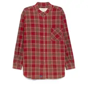 [ERL] Unisex Plaid Woven Shirt