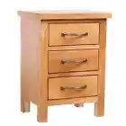 Solid Oak Wood Bedside Table Drawers Storage Side Cabinet Bedroom Nightstand