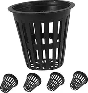 ORFOFE 5pcs Plastic Hydroponic Mesh Baskets Slot Design for Drainage Root Airflow Suitable for Aquaponics Vegetable Planting