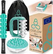 3-in-1 Fascia Roller Cellulite Remover Kit | Fascia Massager for Cellulite, Increased Circulation, & Firmer Skin | Fascia Muscle Roller for Thigs, Hips, Stomach, Arms, & Body