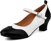 [Asyusyu] Character Shoes for Women Dance Shoes,Stylish Ankle Strap Heels for Ballroom,Salsa,Tango