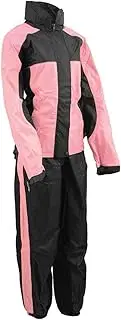 NexGen SH222201 Ladies Black and Pink Oxford Water Proof Rain Suit - 4X-Large