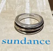 NWT Sundance Catalog Silver Gold “Golden Arc Ring” Size 7 $188