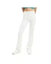 Desigual High Waisted Flare Jeans White Women Pants