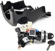 Ignition Lock Switch Assembly with Key & Lower Steering Column Shroud Fit for Kia Optima 2016-2020 - Ignition Lock Cylinder with Housing Replace# 81900-D5B00, 84852-D4000WK, 81991-35240