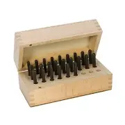 24 Pc Greek Alphabet Letter Punch Set For Stamping Metal In Wood Box 1/8 Inch...