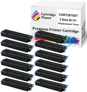 3 Sets BCMY Compatible Toner Cartridge for Canon CART307BK CART307C CART307M CART307Y CART-307 (2,500/2,000(BK/CMY) Pages) for Canon Laser Shot LBP5000 Laser Shot LBP5100