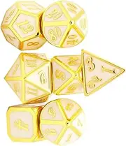 TOYANDONA Entertainment Dice Set 7pcs Metal Dices for Club Ktv Family Gatherings