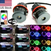 2x RGB LED Angel Eyes Halo Ring Lights Bulb Phone Control For BMW 525i 530i 650i
