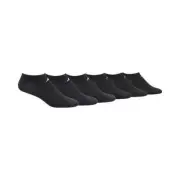 Adidas Athletic Superlite Cushioned No Show Socks (6 Pairs) - One Size - Black