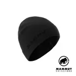 【MAMMUT 長毛象】FLEECE BEANIE 保暖刷毛豆豆帽 黑色 #1191-00540