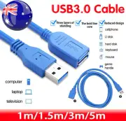 USB 3.0 Male to Female Data Cable Extension Cord For Laptop PC Camera SuperSpeed