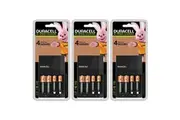 3x Duracell Hi-Speed NiMH 4 Slot Battery Charger For AA AAA Rechargeable Battery