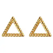 ANYCO Fashion Earrings Triangle Gold 925 Sterling Silver Minimalist Stud for Women Cute Teen Jewelry