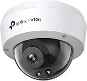 TP-Link VIGI 3MP IR Dome Network Smart Security Camera, 4mm Lens, AI Detection, H.265+, PoE/12V DC, IK10, IP67, Video Enhancement, Remote Control (VIGI C230I(4mm))
