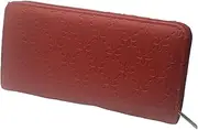 [SNHIDE] SNHHIDE Bifold Genuine Leather Women Wallet Purse (Red)
