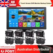 9" Touch Screen DVR Monitor 4x 1080P 360 View Rear View Camera Package Truck RV