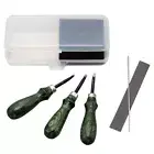 Kyoshin Elle Set of 3 Pro Edger Bevellers Sizes 1 2 3, with Case and Sharpener