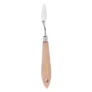 No.4 Painting Palette Knife Stainless Steel Pointy Spatula Beech Wood Handle