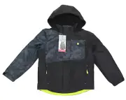 Free Country Boys Multi Rip Stop Boarder Jacket Black/GreyCamo Size Medium 7/8