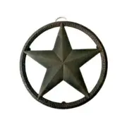 Barn Star Cast Iron Trivet Wall Hanging Brown Tableware Tabletop Country Coaster