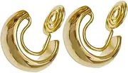 [VALICLUD] 1 Pair Ear Clip Birthday Earrings Earrings Loop Ear Hook Ear Cuff Clip Halloween Earrings Women Earrings Clip on Loop Earrings Loop Ear Cuff Alloy Golden