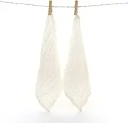 6-Layer Foam Gauze Cotton Towel for Infant face and Hand Washing, Small Towel for Hanging Rope, Mouth Towel, White 30 * 30 White