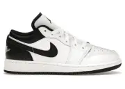Size 6.5Y - Jordan 1 Low White Black (GS) 553560-132