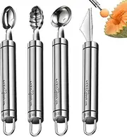 Ice Cream Ball Spoon - Watermelon Cantaloupe Scooper for Cutting - Small Melons Ball Spoon Set, Multifunctional Kitchen Accessories for Home, Cafe, Restaurant, Hotel