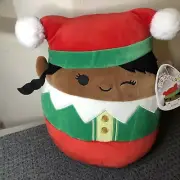 NWT 12” Emani the Elf Squishmallow Christmas Edition 2021 Kellytoy Plush