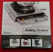 Lipper GRAY Multi Purpose Organize Rolling Tray Storage Drawer QVC Video NIB