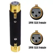 XLR Female To Female 3Pin Coupler Audio Microphone Adapter Connector Converter
