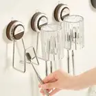 Suction Cup Toothbrush Rack Stainless Steel Electric Toothbrush Rack