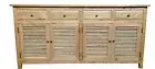 LOUVRE BUFFET /SIDEBOARD FRENCH PROVINCIAL SOLID OAK TIMBER WOOD 180 CMS